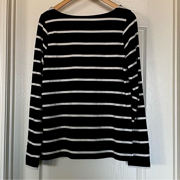 Belle by Kim Gravel black and white striped top size small - Picture 3 of 5